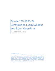 Oracle 1Z0-1073-24 Certification Exam Syllabus and Exam Questions