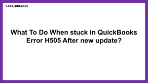Step by step fix for QuickBooks Error H505