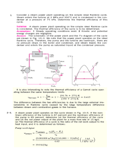 Rankine Cycle Thermal Efficiency: Textbook Excerpt