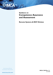 Competence Assurance & Assessment for Remote Systems & ROV