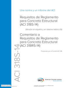 ACI 318S-14: Requisitos de Reglamento para Concreto Estructural