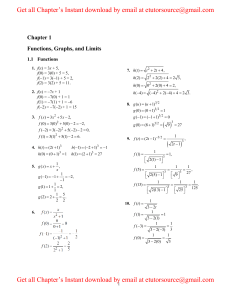Test Bank For Applied Calculus, 6th Edition By Hughes-Hallett, Lock, Gleason, Flath (Wiley)