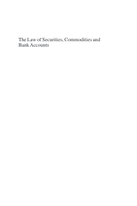 Dubovec - The Law of Securities, Commodities and Bank Accounts The Rights of Account Holders (Marek Dubovec) (Z-Library)