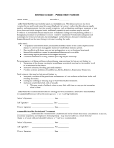 Consent for Periodontal Treatment