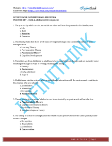 Professional Education Child & Adolescent Development 1 (1)