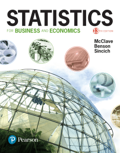 Statistics for Business and Economics 13th Edition - James T. McClave