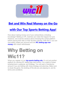 Bet and Win Real Money on the Go with Our Top Sports Betting App!