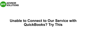 Easy to Resolve when Unable to connect to our service with QuickBooks