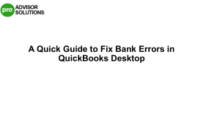 Easy fix for bank errors in QuickBooks Desktop