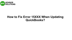 Simple way to Fix Error 15XXX when updating QuickBooks