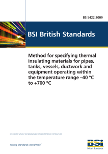 BS 5422:2009 Thermal Insulation Standard