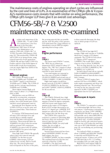 CFM56 & V2500 Engine Maintenance Cost Analysis