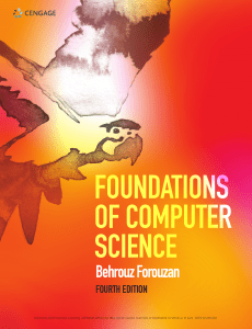 Foundations of Computer Science Fourth Edition