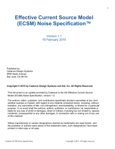 Cadence ECSM Spec Noise 02-16-2015