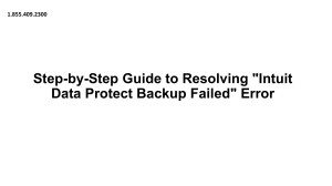 Troubleshooting guide to Fix Intuit Data Protect Backup Failed