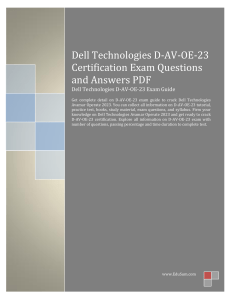 Dell Technologies D-AV-OE-23 Certification Exam Questions and Answers PDF