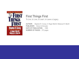 FirstThingsFirst