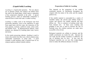 Liquid Solid Leaching