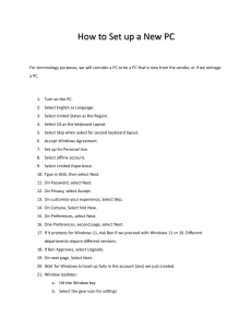 How to Set up a New PC Version 3