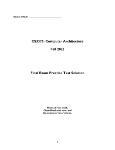 cs3375 final exam practice sol fall 23