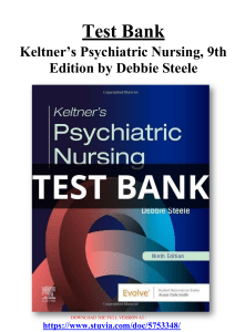 Test Bank for Keltner’s Psychiatric Nursing, 9th Edition by Debbie Steele
