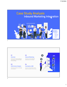 Microsoft PowerPoint - Case Study 6.2. Inbound Market Integration Rev 1