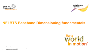 Baseband Dimensioning fundamentals