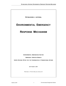 Guidelines for the Development of a National Environmental Contingency Plan
