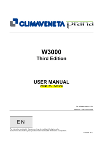 User manual W3000 TE