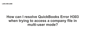 Easy Fix For QuickBooks Error H303 multi-user Hosting