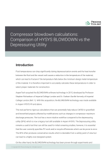 HYSYS BLOWDOWN vs Depressuring Utility Comparison