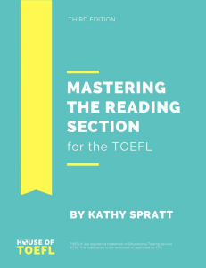 Mastering The Reading Section for the TOEFL KATHY SPRATT z-liborg