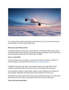  A Guide to Cyber Monday Flight Sales and Deals