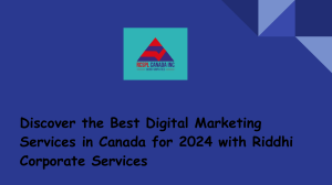 Top Digital Marketing Services in Canada for 2024 with Riddhi Corporate
