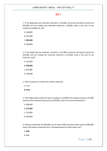 UGBS 208 SET 1 MCQs - THE LET'S KILL IT