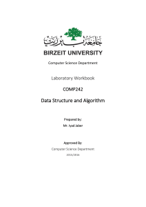 Data Structures & Algorithms Lab Workbook