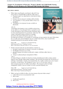 Test Bank Maternal-Child Nursing 6th Edition By Emily Slone McKinney my versuin