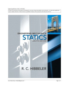 STATICS OF RIGID BODIES by R.C. Hibbeler