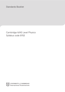 CIE Standards Booklet - AS Practicals