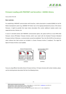 FirmwareLoading PN ServoOne GSDML History