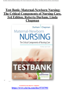 Test Bank for Maternal-Newborn Nursing,The Critical Components of Nursing Care,3rd Edition.