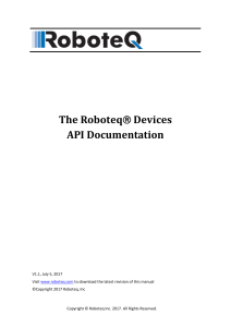 Roboteq LinuxWin API Manual