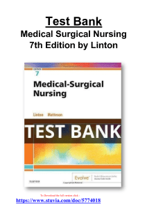 Test Bank Medical-Surgical Nursing 7th Edition by Linton