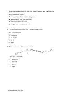 Biological Molecules (Multiple Choice) QP