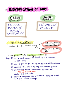 Salts 2.0 (Identification of Ions & Gases)