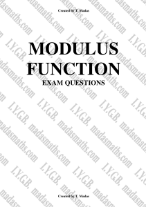 modulus function exam questions