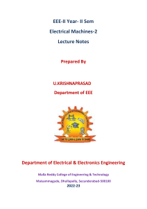 ELECTRICAL MACHINES-II DIGITAL NOTES