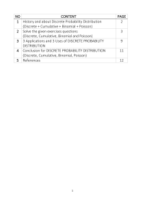 Discrete Probability Distributions Coursework