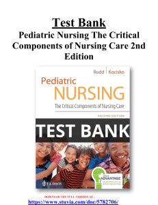 Test Bank Pediatric Nursing The Critical Components of Nursing Care 2nd Edition
