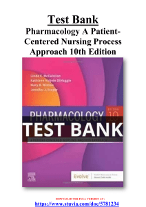 Test Bank Pharmacology A Patient-Centered Nursing Process Approach 10th Edition